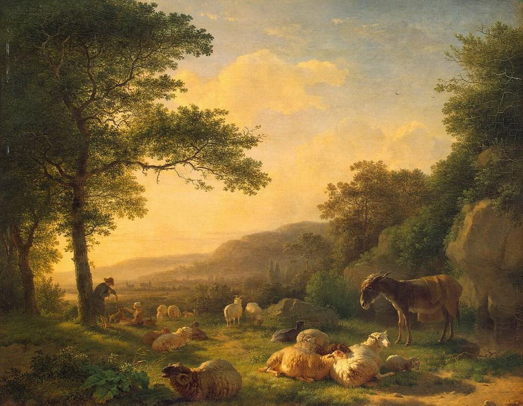 Paesaggio con gregge di pecore - The Hermitage, St. Petersburg